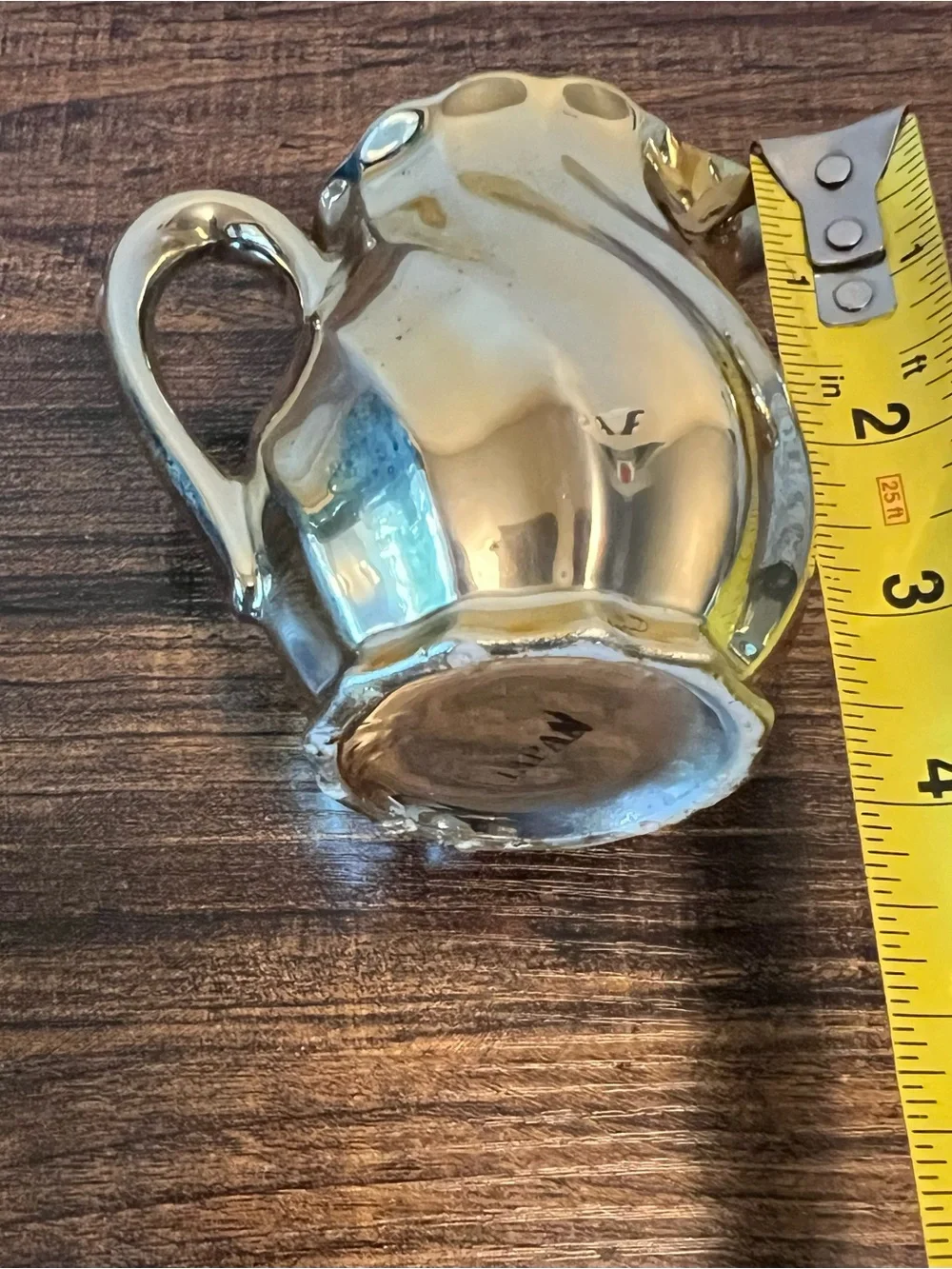 Vintage Unique Porcelain Gold Sugar And Creamer Set Japan Swirl Design